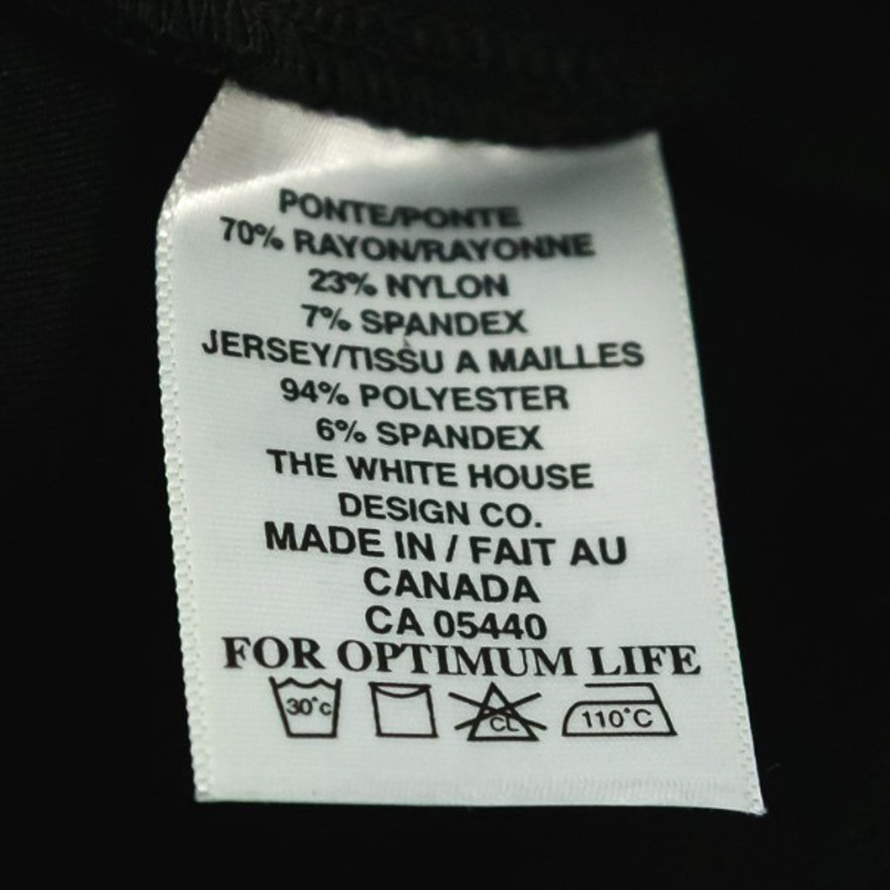 Sympli Size 14 Black Solid Ponte Straight Leg Pull On Rayon Nylon Spandex Pants - Picture 6 of 7